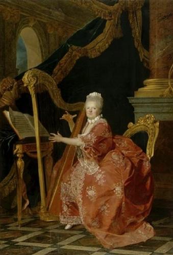 Etienne Aubry Victoire de France playing her harp